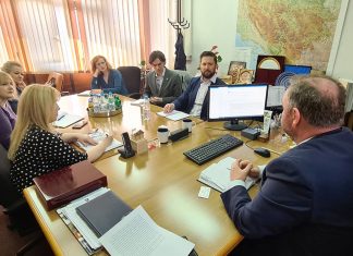 Ministar Šibonjić Razgovarao Sa Službenikom Ambasade SAD U BiH Markom Handloffom