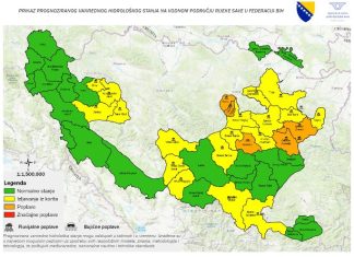 Karta Koja Prikazuje Područje Vanrednog Hidrološkog Stanja 25.03 . 28 .03 . 
